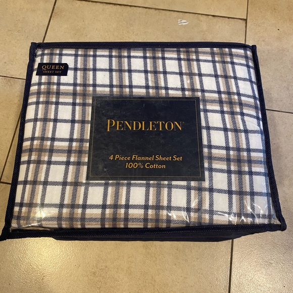 Pendleton Bedding Pendleton 4 Piece Flannel Sheet Set Queen Pearce